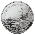 POLSKA: srebrna moneta kolekcjonerska 20 zł / 2002 r. - Zwierzęta Świata – Żółw błotny (łac. Emys orbicularis).  Sklep Numizmatyczny, Warszawa ul. Króla Maciusia 12.         www.sklepnumizmatyczny.eu 