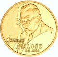 Polska: moneta ze stopu Nordic Gold:   2 zł / 2011 r. - Czesław Miłosz. Sklep Numizmatyczny, Warszawa ul. Króla Maciusia 12. www.sklepnumizmatyczny.eu 