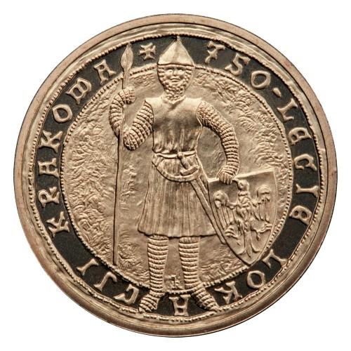 Polska: moneta ze stopu Nordic Gold: 2 zł / 2007 r. - 750-lecie lokacji Krakowa.        Sklep Numizmatyczny, Warszawa ul. Króla Maciusia 12.               www.sklepnumizmatyczny.eu 