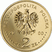 Polska: moneta ze stopu Nordic Gold: 2 zł / 2000 r. - 1000-lecie zjazdu w Gnieźnie.   Sklep Numizmatyczny, Warszawa ul. Króla Maciusia 12.    www.sklepnumizmatyczny.eu 
