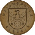 Polska: moneta ze stopu Nordic Gold: 2 zł / 2004 r. -  „Herby Województw": Województwo Śląskie. Sklep Numizmatyczny, Warszawa ul. Króla Maciusia 12.   www.sklepnumizmatyczny.eu