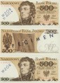 POLSKA: wzór banknotu / specimen 500 zł / 1974 r. z BŁĘDEM.  Sklep Numizmatyczny, Warszawa ul. Króla Maciusia 12.   
www.sklepnumizmatyczny.eu