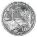 Polska: srebrna moneta kolekcjonerska:  10 zł / 2006 r. - 500-lecie wydania Statutu Łaskiego.        Sklep Numizmatyczny, Warszawa ul. Króla Maciusia 12.    www.sklepnumizmatyczny.eu 
