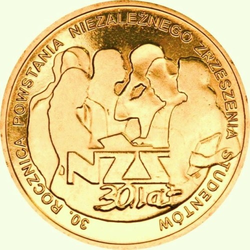 Polska: moneta ze stopu Nordic Gold: 2 zł / 2011 r. - 30. rocznica powstania NZS. Sklep Numizmatyczny, Warszawa ul. Króla Maciusia 12. www.sklepnumizmatyczny.eu 