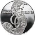 POLSKA: srebrna moneta kolekcjonerska 10 zł / 2010 r. - Polski Sierpień 1980.  Sklep Numizmatyczny,  Warszawa ul. Króla Maciusia 12.         www.sklepnumizmatyczny.eu 