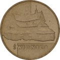 Polska: moneta ze stopu Nordic Gold: 2 zł / 2007 r. -  Historyczne Miasta w Polsce: Świdnica – woj. dolnośląskie.  Sklep Numizmatyczny, Warszawa ul. Króla Maciusia 12.   www.sklepnumizmatyczny.eu