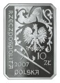 Polska: srebrna moneta kolekcjonerska:  10 zł / 2007 r. - Historia Jazdy Polskiej: Rycerz Ciężkozbrojny XV wiek.        Sklep Numizmatyczny, Warszawa ul. Króla Maciusia 12.    www.sklepnumizmatyczny.eu 