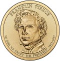 USA: moneta obiegowa z serii:  Prezydenci USA / Dolary Prezydenckie  (nr 14) - 1$ / 2010 r. - Franklin Pierce.   Sklep Numizmatyczny, Warszawa ul. Króla Maciusia 12.  www.sklepnumizmatyczny.eu