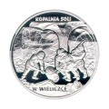 Polska: srebrna moneta kolekcjonerska:  20 zł / 2001 r. - Zabytki kultury materialnej w Polsce: Kopalnia soli w Wieliczce.     Sklep Numizmatyczny, Warszawa: www.sklepnumizmatyczny.eu