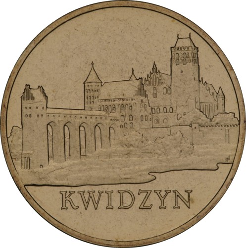 Polska: moneta ze stopu Nordic Gold: 2 zł / 2007 r. -  Historyczne Miasta w Polsce: Kwidzyn – woj. pomorskie. Sklep Numizmatyczny, Warszawa ul. Króla Maciusia 12.   www.sklepnumizmatyczny.eu