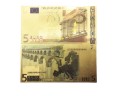 Banknot złocony - replika banknotu 5 Euro.  Sklep Numizmatyczny, Warszawa ul. Króla Maciusia 12.  www.sklepnumizmatyczny.eu