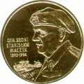 Polska: moneta ze stopu Nordic Gold: 2 zł / 2003 r. - Generał Brygady Stanisław Maczek.        Sklep Numizmatyczny, Warszawa ul. Króla Maciusia 12.               www.sklepnumizmatyczny.eu 