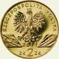 Polska: moneta ze stopu Nordic Gold:   2 zł / 2011 r. - Zwierzęta świata – borsuk Meles meles. Sklep Numizmatyczny, Warszawa ul. Króla Maciusia 12. www.sklepnumizmatyczny.eu 
