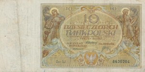 POLSKA  Banknot 10 zł / 1929 r. XX