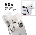 Mini Mikroskop z klipsem - powiększenie: 60 x, 1 x LED + 1 x UV.    Sklep Numizmatyczny,  Warszawa ul. Króla Maciusia 12.   www.sklepnumizmatyczny.eu