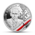 POLSKA: srebrna moneta kolekcjonerska z tampondrukiem 10 zł / 2019 r. - Wyklęci przez komunistów żołnierze niezłomni - Stanisław Kasznica „Wąsowski”.    Sklep Numizmatyczny, Warszawa ul. Króla Maciusia 12.    www.sklepnumizmatyczny.eu