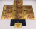 Banknot złocony: "0" - zero Euro / Polska.  Sklep Numizmatyczny, Warszawa ul. Króla Maciusia 12.  
 www.sklepnumizmatyczny.eu