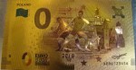 Banknot złocony:  "0" -  zero Euro / Polska