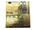 Banknot złocony - replika banknotu 20 Euro.  Sklep Numizmatyczny, Warszawa ul. Króla Maciusia 12.  www.sklepnumizmatyczny.eu