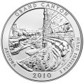 USA: moneta obiegowa z serii ćwierćdolarówek:  Parki Narodowe / Quarter - 25 centów / 2010 r. - Park Narodowy Wielkiego Kanionu.   Sklep Numizmatyczny, Warszawa ul. Króla Maciusia 12.  www.sklepnumizmatyczny.eu