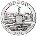 USA: moneta obiegowa z serii ćwierćdolarówek:  Parki Narodowe / Quarter - 25 centów / 2011 r. - Gettysburg Battlefield.  Sklep Numizmatyczny, Warszawa ul. Króla Maciusia 12.  www.sklepnumizmatyczny.eu