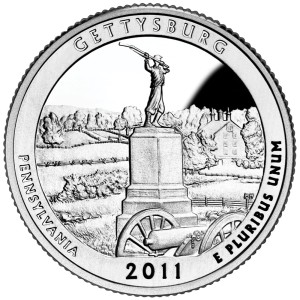 USA:  25 Centów / 2011 r. -  Gettysburg Battlefield (nr 6)