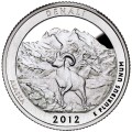 USA: moneta obiegowa z serii ćwierćdolarówek:  Parki Narodowe / Quarter - 25 centów / 2012 r. - Park Narodowy Denali.  Sklep Numizmatyczny, Warszawa ul. Króla Maciusia 12.  www.sklepnumizmatyczny.eu