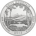 USA: moneta obiegowa z serii ćwierćdolarówek:  Parki Narodowe / Quarter - 25 centów / 2013 r. - White Mountain National Forest.  Sklep Numizmatyczny, Warszawa ul. Króla Maciusia 12.  www.sklepnumizmatyczny.eu