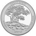 USA: moneta obiegowa z serii ćwierćdolarówek:  Parki Narodowe / Quarter - 25 centów / 2013 r. - Park Narodowy Wielkiej Kotliny.  Sklep Numizmatyczny, Warszawa ul. Króla Maciusia 12.  www.sklepnumizmatyczny.eu
