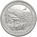 USA: moneta obiegowa z serii ćwierćdolarówek:  Parki Narodowe / Quarter - 25 centów / 2014 r. - Park Narodowy Great Smoky Mountains.  Sklep Numizmatyczny, Warszawa ul. Króla Maciusia 12.  www.sklepnumizmatyczny.eu