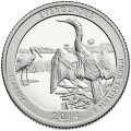 USA: moneta obiegowa z serii ćwierćdolarówek:  Parki Narodowe / Quarter - 25 centów / 2014 r. - Park Narodowy Everglades.  Sklep Numizmatyczny, Warszawa ul. Króla Maciusia 12.  www.sklepnumizmatyczny.eu