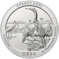USA: moneta obiegowa z serii ćwierćdolarówek:  Parki Narodowe / Quarter - 25 centów / 2014 r. - Park Narodowy Everglades.  Sklep Numizmatyczny, Warszawa ul. Króla Maciusia 12.  www.sklepnumizmatyczny.eu