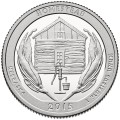 USA: moneta obiegowa z serii ćwierćdolarówek:  Parki Narodowe / Quarter - 25 centów / 2015 r. - Homestead National Monument of America.  Sklep Numizmatyczny, Warszawa ul. Króla Maciusia 12.  www.sklepnumizmatyczny.eu