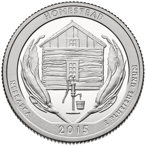 USA:  25 Centów / 2015 r. -  Homestead National Monument of America (nr 26)