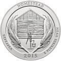 USA: moneta obiegowa z serii ćwierćdolarówek:  Parki Narodowe / Quarter - 25 centów / 2015 r. - Homestead National Monument of America.  Sklep Numizmatyczny, Warszawa ul. Króla Maciusia 12.  www.sklepnumizmatyczny.eu