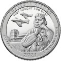 USA: moneta obiegowa z serii ćwierćdolarówek:  Parki Narodowe / Quarter - 25 centów / 2021 r. -  Tuskegee Airmen National Historic Site. Sklep Numizmatyczny, Warszawa ul. Króla Maciusia 12.  www.sklepnumizmatyczny.eu