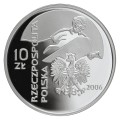 Polska: srebrna moneta kolekcjonerska:  10 zł / 2006 r. - XX Zimowe Igrzyska Olimpijskie: Turyn 2006.        Sklep Numizmatyczny, Warszawa ul. Króla Maciusia 12.    www.sklepnumizmatyczny.eu 