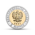 POLSKA: moneta  5 zł / 2021 r. z serii Odkryj Polskę - Brama Żuraw w Gdańsku.   Sklep Numizmatyczny, Warszawa ul. Króla Maciusia 12. www.sklepnumizmatyczny.eu