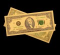 USA: Banknot złocony: 2 $ - dwa dolary.  Sklep Numizmatyczny, Warszawa ul. Króla Maciusia 12.  www.sklepnumizmatyczany.eu