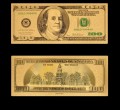 USA: Banknot złocony: 100 $ - sto dolarów (1).  Sklep Numizmatyczny, Warszawa ul. Króla Maciusia 12.  www.sklepnumizmatyczany.eu
