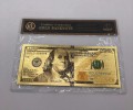USA: Banknot złocony: 100 $ - sto dolarów (2).  Sklep Numizmatyczny, Warszawa ul. Króla Maciusia 12.  www.sklepnumizmatyczany.eu