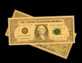 USA: Banknot złocony: 1 $ - jeden dolar.  Sklep Numizmatyczny, Warszawa ul. Króla Maciusia 12.  www.sklepnumizmatyczny.eu