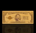 USA: Banknot złocony: 5 $ - pięć dolarów /1928.  Sklep Numizmatyczny, Warszawa ul. Króla Maciusia 12.  www.sklepnumizmatyczny.eu
