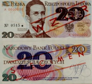 POLSKA Specimen 20 zł / 1982 r. X