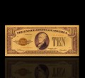 USA: Banknot złocony: 10 $ - dziesięć dolarów /1928.  Sklep Numizmatyczny, Warszawa ul. Króla Maciusia 12.  www.sklepnumizmatyczny.eu