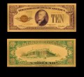 USA: Banknot złocony: 10 $ - dziesięć dolarów /1928.  Sklep Numizmatyczny, Warszawa ul. Króla Maciusia 12.  www.sklepnumizmatyczny.eu