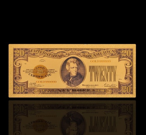 USA: Banknot złocony: 20 $ - dwadzieścia dolarów /1928.  Sklep Numizmatyczny, Warszawa ul. Króla Maciusia 12.  www.sklepnumizmatyczny.eu