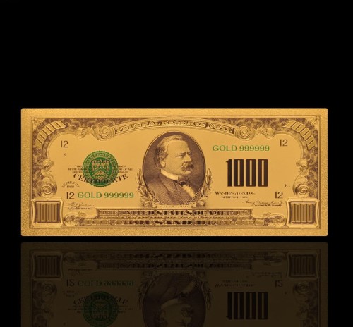 USA: Banknot złocony: 1.000 $ - 1 tysiąc dolarów /1928.  Sklep Numizmatyczny, Warszawa ul. Króla Maciusia 12.  www.sklepnumizmatyczny.eu