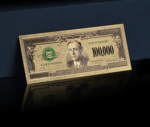 USA: Banknot złocony: 100.000 $ - 100 tysięcy dolarów /1928.  Sklep Numizmatyczny, Warszawa ul. Króla Maciusia 12.  www.sklepnumizmatyczny.eu