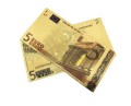 Banknot złocony - replika banknotu 5 Euro.  Sklep Numizmatyczny, Warszawa ul. Króla Maciusia 12.  www.sklepnumizmatyczny.eu